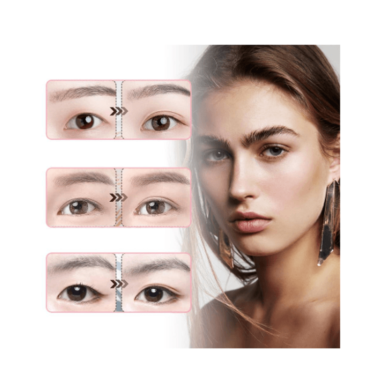 Ingrijire personala si Cosmetice - Machiaj - Accesorii machiaj - Set 240 benzi pentru pleoape cazute, benzi duble, invizibile si impermeabile, cu aplicator si sticla spray - Infinity.ro