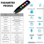 Laptop, Telefoane si Tablete - Wearables si gadgeturi - Gadgeturi - Dispozitive anti-pierdere - Translator Inteligent VisionHub, Scanare AI,Traducere Vocala,29 Limbi Offline,134 Online, Traducere Foto, Bluetooth, - Infinity.ro