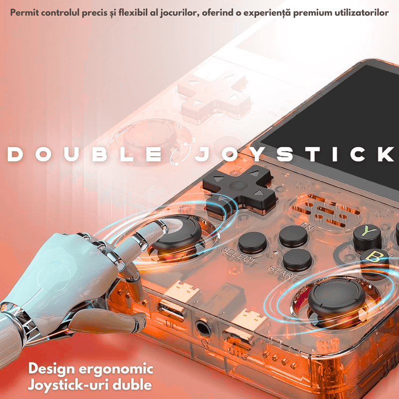 PC, gaming si accesorii - Gaming - Console gaming - Consola Gaming portabila 15.000+Jocuri Clasice, VisionHub®, Ecran HD 3.5'', 128GB Stocare, Joystick-uri 3D, Multiplayer - Infinity.ro