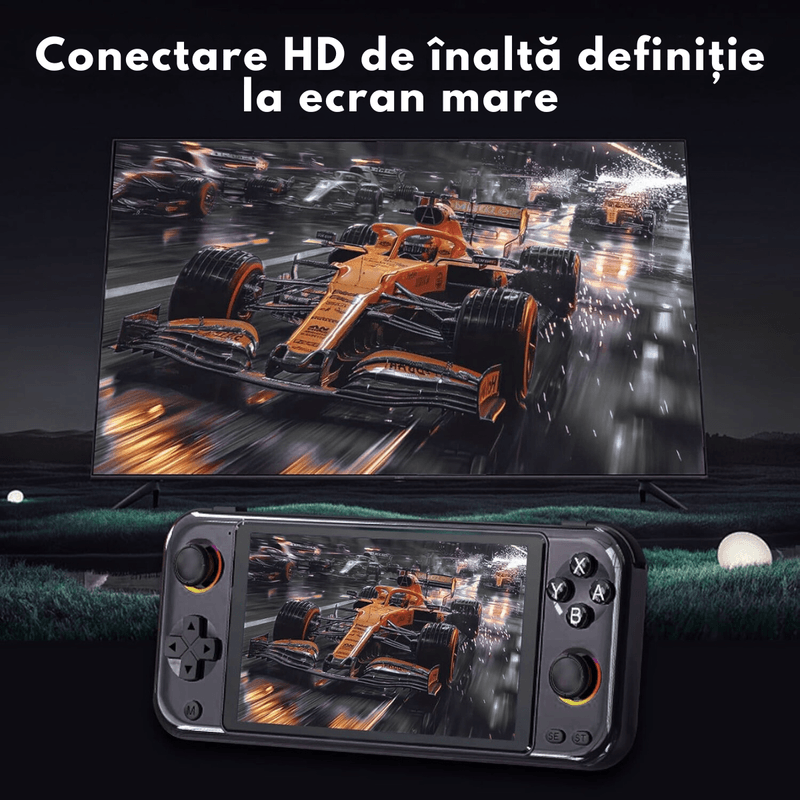 PC, gaming si accesorii - Gaming - Console gaming - Consola Jocuri Portabila 15.000+Jocuri incorporate, VisionHub®, Ecran LCD HD 5'' inch, Quad-Core RK3128, 64GB Stocare - Infinity.ro