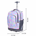 Sport si Outdoor - Articole de voiaj - Rucsacuri - Ghiozdan Troler Multifunctional Rotile, Rucsac Capacitate Mare, Fete, Baieti, Roti Rezistente, Compartimente multiple - Infinity.ro