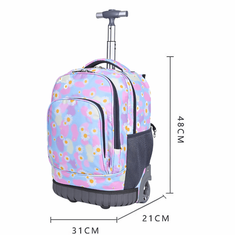 Sport si Outdoor - Articole de voiaj - Rucsacuri - Ghiozdan Troler Multifunctional Rotile, Rucsac Capacitate Mare, Fete, Baieti, Roti Rezistente, Compartimente multiple - Infinity.ro