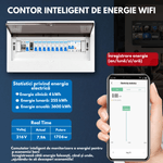 Casa si Gradina - Electrice - Smart Home - Centrale si module smart home - Siguranta Inteligenta Smart-WiFi, Contor Energie, 63A–Monitorizare Consum, Control Distanta, VisionHub®, Programare - Infinity.ro