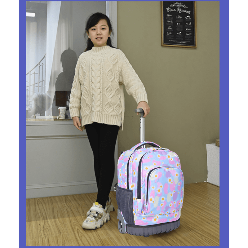 Sport si Outdoor - Articole de voiaj - Rucsacuri - Ghiozdan Troler Multifunctional Rotile, Rucsac Capacitate Mare, Fete, Baieti, Roti Rezistente, Compartimente multiple - Infinity.ro