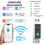 Casa si Gradina - Electrice - Smart Home - Centrale si module smart home - Siguranta Inteligenta Smart-WiFi Contor Energie, 16A–Monitorizare Consum, Control Distanta, VisionHub®, Smart Life/Tuya - Infinity.ro