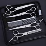 Petshop - Ingrijire si Igiena - Aparate de ingrijire - Aparate tuns animale - Set profesional 6 in 1 Arvada® OnePet, cu foarfeci tuns caini sau pisici, foarfeca cu varf rotund - Infinity.ro