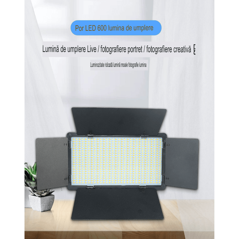TV, Audio-Video si Foto - Audio profesionale - Echipamente de lumini - Kit Studio Lumina Continua cu 3 Lumini LED tripod, inclus, Arvada® BrightForge LED800PRO - Infinity.ro