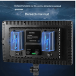 TV, Audio-Video si Foto - Audio profesionale - Echipamente de lumini - Kit Studio Lumina Continua cu 3 Lumini LED tripod, inclus, Arvada® BrightForge LED800PRO - Infinity.ro