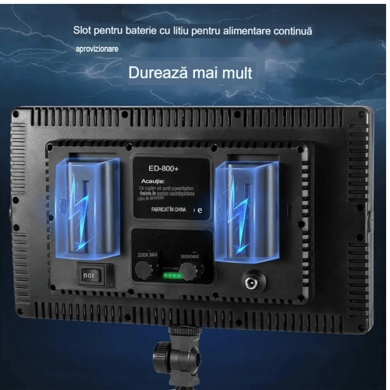 TV, Audio-Video si Foto - Audio profesionale - Echipamente de lumini - Kit Studio Lumina Continua cu 3 Lumini LED tripod, inclus, Arvada® BrightForge LED800PRO - Infinity.ro
