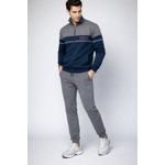 Fashion, accesorii si bijuterii - Barbati - Imbracaminte - Treninguri barbati - Trening barbati Lotto LA2040C, set bluza cu fermoar si pantaloni, regular fit Gri 5XL INTL - Infinity.ro