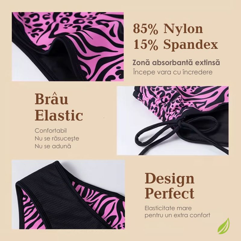 Fashion, accesorii si bijuterii - Femei - Lenjerie si pijamale femei - Costume de baie femei - Slip de baie menstrual - Elif - S, Violet - Infinity.ro