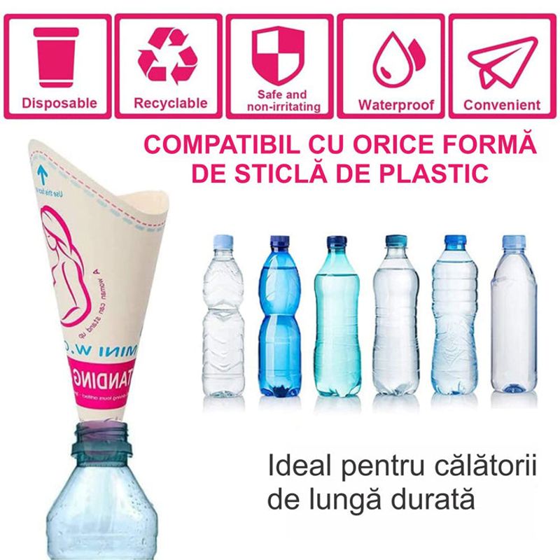 Ingrijire personala si Cosmetice - Ingrijire personala - Igiena intima - Servetele igiena intima - Dispozitiv pentru Urinat de unica folosinta, carton impermeabil, 10 bucati - Infinity.ro