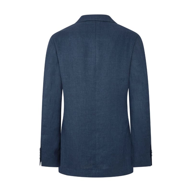 Fashion, accesorii si bijuterii - Barbati - Imbracaminte - Sacouri si veste barbati - Sacou Barbati Hackett London Linen Delave HM443317 S INTL Bleumarin - Infinity.ro