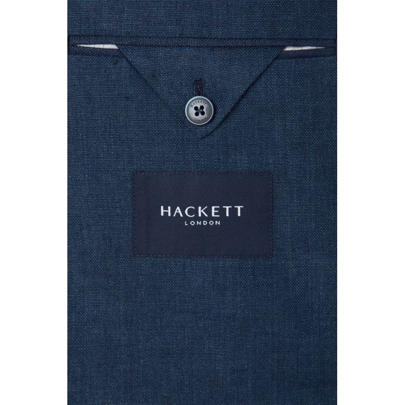 Fashion, accesorii si bijuterii - Barbati - Imbracaminte - Sacouri si veste barbati - Sacou Barbati Hackett London Linen Delave HM443317 S INTL Bleumarin - Infinity.ro