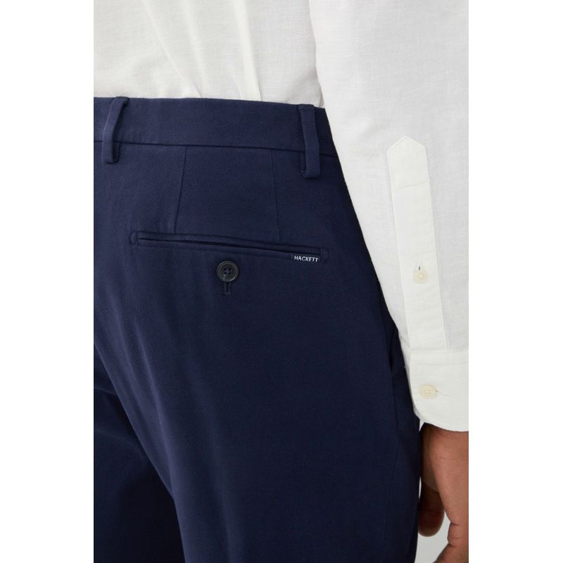 Fashion, accesorii si bijuterii - Barbati - Imbracaminte - Pantaloni barbati - Pantaloni barbati Hackett London Twill  HM212551 Bleumarin 34 US - Infinity.ro