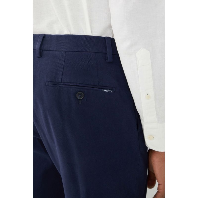 Fashion, accesorii si bijuterii - Barbati - Imbracaminte - Pantaloni barbati - Pantaloni barbati Hackett London Twill  HM212551 Bleumarin 32 US - Infinity.ro