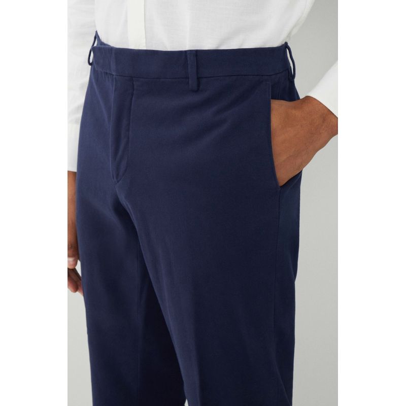 Fashion, accesorii si bijuterii - Barbati - Imbracaminte - Pantaloni barbati - Pantaloni barbati Hackett London Twill  HM212551 Bleumarin 32 US - Infinity.ro