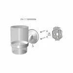 Casa si Gradina - Sanitare - Suporturi si accesorii baie - Suport periute de dinti satinat Bisk Virginia - Infinity.ro