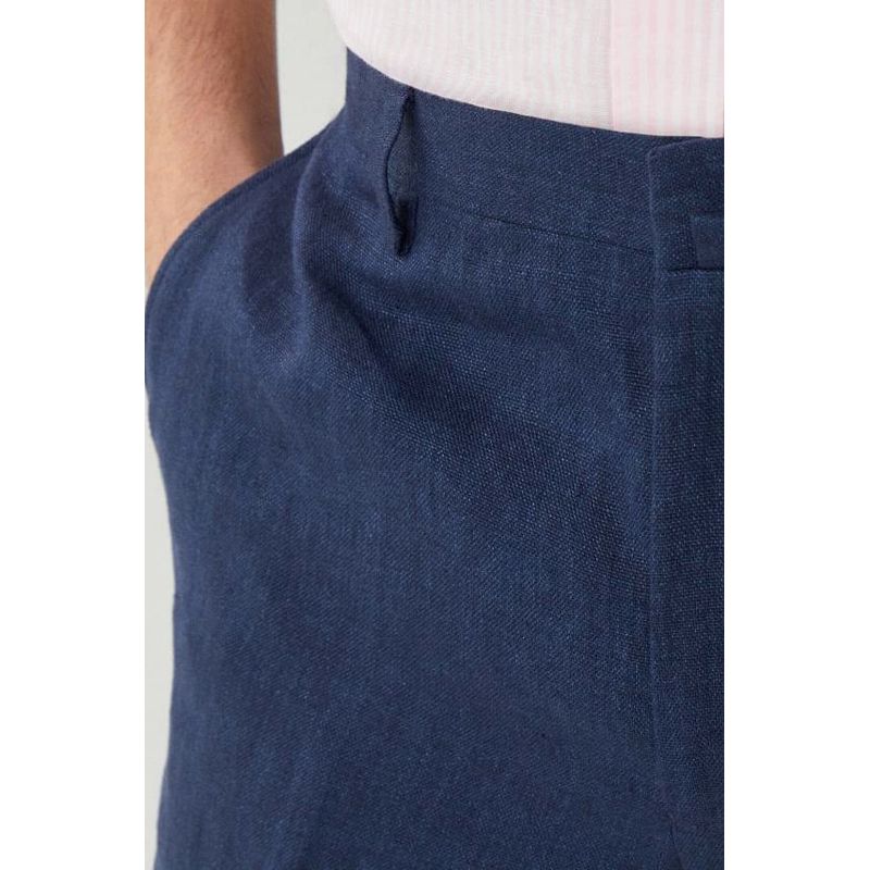 Fashion, accesorii si bijuterii - Barbati - Imbracaminte - Pantaloni barbati - Pantaloni Hackett London Linen Delave HM212549 Bleumarin 33 US - Infinity.ro