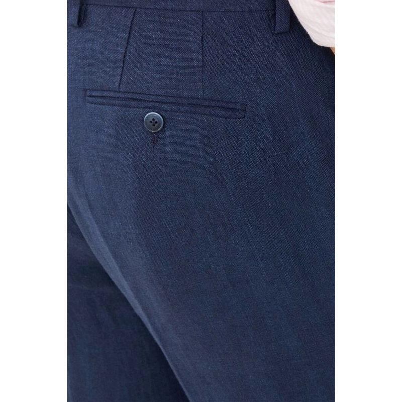 Fashion, accesorii si bijuterii - Barbati - Imbracaminte - Pantaloni barbati - Pantaloni Hackett London Linen Delave HM212549 Bleumarin 32 US - Infinity.ro