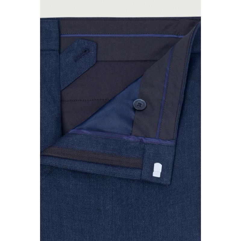Fashion, accesorii si bijuterii - Barbati - Imbracaminte - Pantaloni barbati - Pantaloni Hackett London Linen Delave HM212549 Bleumarin 32 US - Infinity.ro
