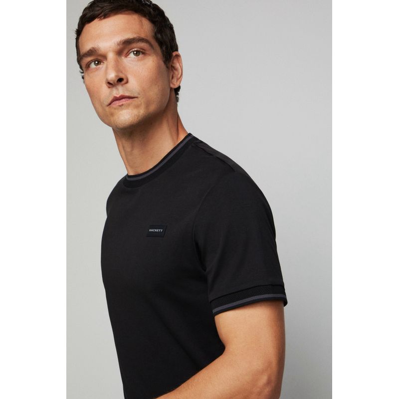 Fashion, accesorii si bijuterii - Barbati - Imbracaminte - Tricouri si bluze barbati - Tricou Sport  Hackett London HM500782 S INTL Negru - Infinity.ro