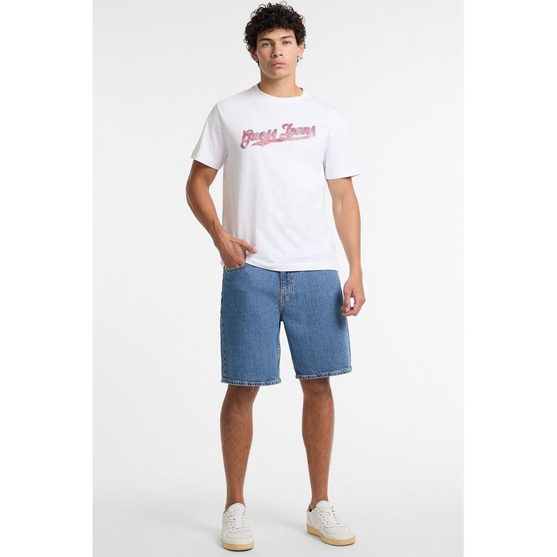 Fashion, accesorii si bijuterii - Barbati - Imbracaminte - Pantaloni barbati - Pantaloni scurti de blugi Guess M4YD37 34 US Albastru - Infinity.ro