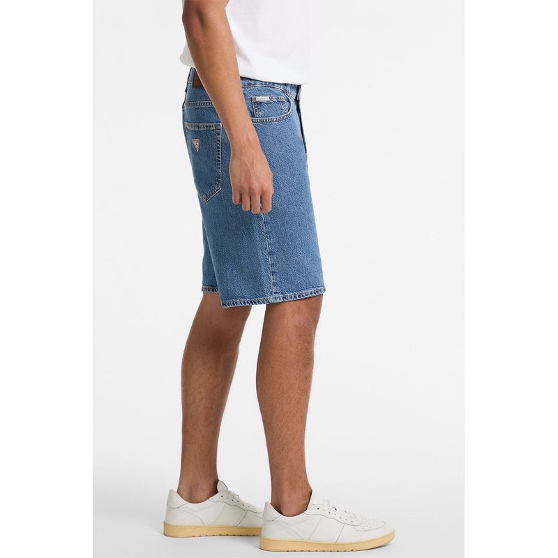 Fashion, accesorii si bijuterii - Barbati - Imbracaminte - Pantaloni barbati - Pantaloni scurti de blugi Guess M4YD37 34 US Albastru - Infinity.ro