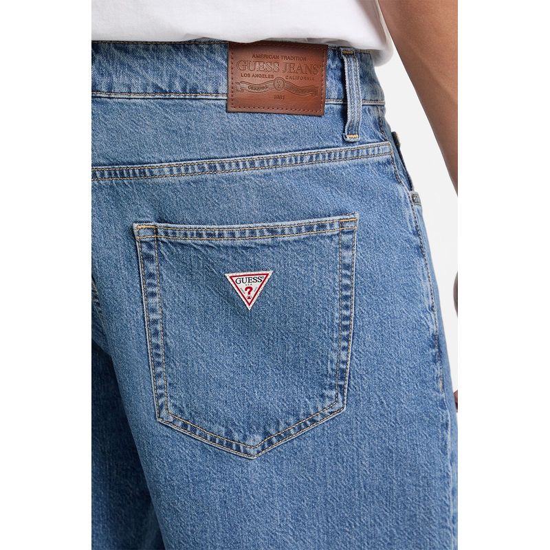 Fashion, accesorii si bijuterii - Barbati - Imbracaminte - Pantaloni barbati - Pantaloni scurti de blugi Guess M4YD37 34 US Albastru - Infinity.ro