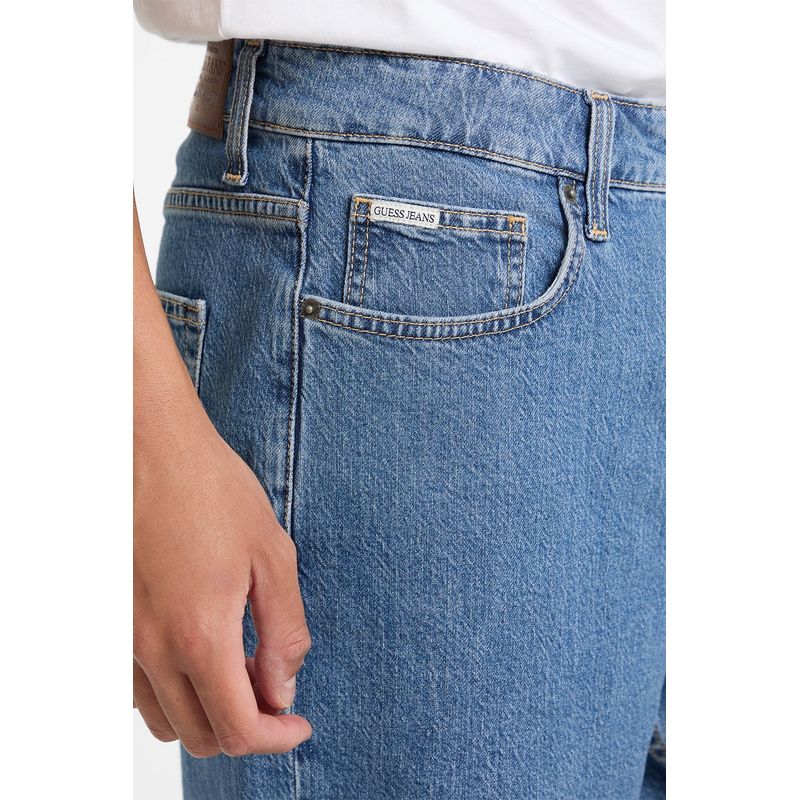 Fashion, accesorii si bijuterii - Barbati - Imbracaminte - Pantaloni barbati - Pantaloni scurti de blugi Guess M4YD37 34 US Albastru - Infinity.ro
