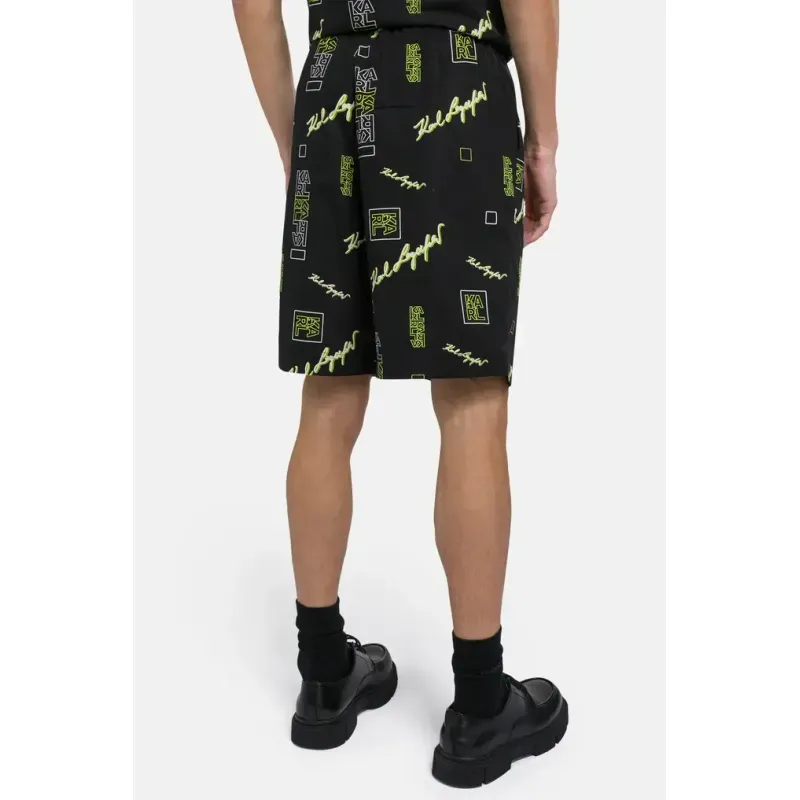 Fashion, accesorii si bijuterii - Barbati - Imbracaminte - Pantaloni barbati - Pantaloni scurti Karl Lagerfeld 23WM1000999 Negru L INTL - Infinity.ro