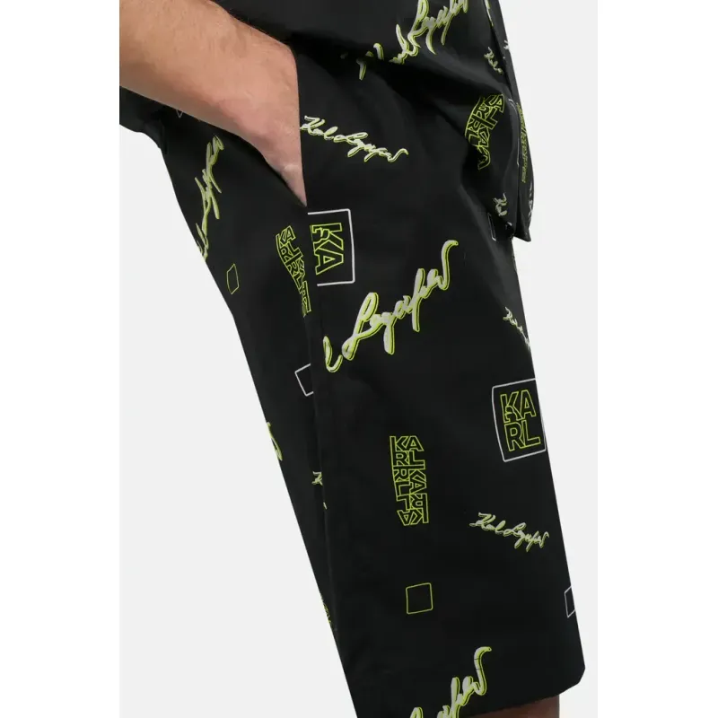 Fashion, accesorii si bijuterii - Barbati - Imbracaminte - Pantaloni barbati - Pantaloni scurti Karl Lagerfeld 23WM1000999 Negru M INTL - Infinity.ro