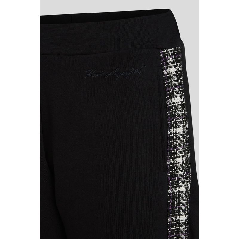 Fashion, accesorii si bijuterii - Femei - Imbracaminte femei - Pantaloni femei - Pantaloni trening dama Karl Lagerfeld 24WW1012 2XL INTL Negru - Infinity.ro