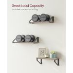 Casa si Gradina - Mobilier - Biblioteci si rafturi - Rafturi - Raft de perete, set 3 bucati 30cm, 35cm si 40cm, 2 moduri de montare, gri si negru - Infinity.ro