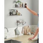 Casa si Gradina - Mobilier - Biblioteci si rafturi - Rafturi - Raft de perete, set 3 bucati 30cm, 35cm si 40cm, 2 moduri de montare, gri si negru - Infinity.ro