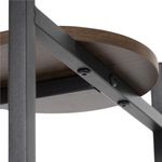 Casa si Gradina - Gradinarit si plante - Plante si ghivece - Ghivece si suporturi - Suport pentru flori, rotund cu 3 polite, structura metalica si MDF, 32x32x81 cm, negru - Infinity.ro