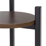 Casa si Gradina - Gradinarit si plante - Plante si ghivece - Ghivece si suporturi - Suport pentru flori, rotund cu 3 polite, structura metalica si MDF, 32x32x81 cm, negru - Infinity.ro