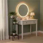 Casa si Gradina - Gradinarit si plante - Plante si ghivece - Ghivece si suporturi - Suport pentru flori, rotund cu 3 polite, structura metalica si MDF, 32x32x81 cm, negru - Infinity.ro