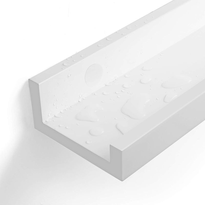 Casa si Gradina - Mobilier - Biblioteci si rafturi - Rafturi - Set 2 rafturi plutitoare suspendate perete cu finisaj lucios, MDF, 60x10x5 cm, alb - Infinity.ro