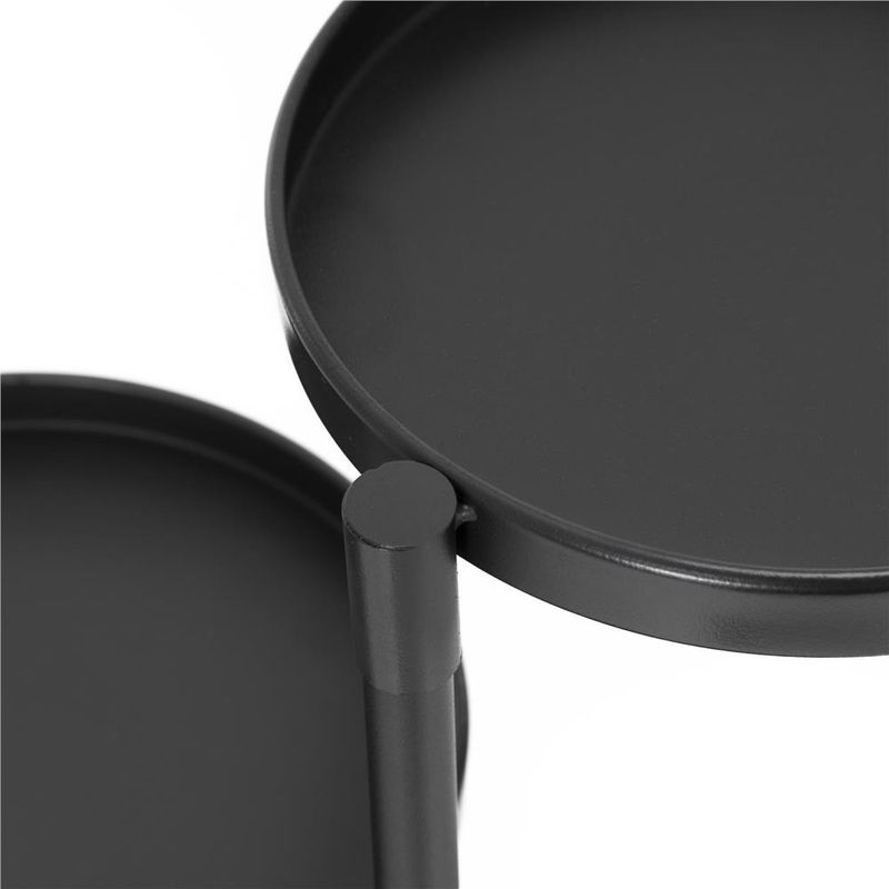 Casa si Gradina - Gradinarit si plante - Plante si ghivece - Ghivece si suporturi - Suport metalic pentru flori cu 5 niveluri, structura pliabila, 48x48x79 cm, negru - Infinity.ro