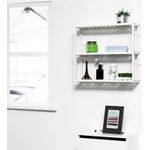 Casa si Gradina - Mobilier - Mobilier baie - Corpuri baie - Raft de depozitare din bambus, 3 polite, pentru bucatarie sau baie, 60x15x54 cm, alb - Infinity.ro