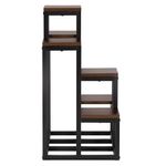 Casa si Gradina - Gradinarit si plante - Plante si ghivece - Ghivece si suporturi - Suport pentru flori cu 6 polite din lemn, structura metal, 51x34x68 cm, negru - Infinity.ro