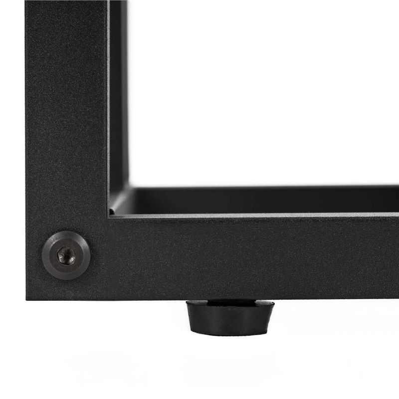 Casa si Gradina - Gradinarit si plante - Plante si ghivece - Ghivece si suporturi - Suport pentru flori cu 6 polite din lemn, structura metal, 51x34x68 cm, negru - Infinity.ro