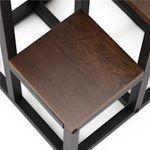 Casa si Gradina - Gradinarit si plante - Plante si ghivece - Ghivece si suporturi - Suport pentru flori cu 6 polite din lemn, structura metal, 51x34x68 cm, negru - Infinity.ro