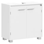 Casa si Gradina - Mobilier - Mobilier baie - Corpuri baie - Dulap baie pentru suport lavoar, MDF, 2 compartimente, raft interior reglabil, 30x60x60 cm, alb - Infinity.ro