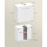 Casa si Gradina - Mobilier - Mobilier baie - Corpuri baie - Dulap baie pentru suport lavoar, MDF, 2 compartimente, raft interior reglabil, 30x60x60 cm, alb - Infinity.ro