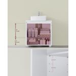 Casa si Gradina - Mobilier - Mobilier baie - Corpuri baie - Dulap baie pentru suport lavoar, MDF, 2 compartimente, raft interior reglabil, 30x60x60 cm, alb - Infinity.ro