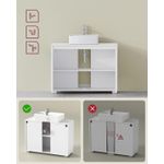 Casa si Gradina - Mobilier - Mobilier baie - Corpuri baie - Dulap baie pentru suport lavoar, MDF, 2 compartimente, raft interior reglabil, 30x60x60 cm, alb - Infinity.ro