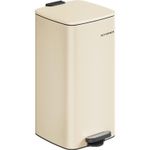 Casa si Gradina - Mobilier - Organizare si depozitare - Cosuri de gunoi - Cos gunoi 34x29x54 cm, 30L, cu pedala, capac silentios si galeata interioara detasabila, bej - Infinity.ro