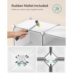 Casa si Gradina - Mobilier - Dulapuri si sifoniere - Dulapuri pantofi - Organizator pantofi modular cu 12 compartimente, cadru metalic si panouri din plastic, cu usi, 124x32x125 cm, alb - Infinity.ro